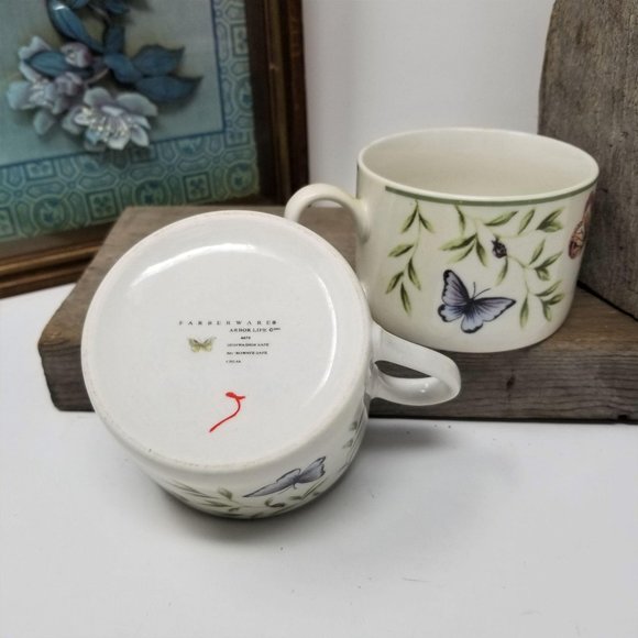 2 Cups Farberware Arbor Life Set Coffee Cups Butte - Picture 5 of 7